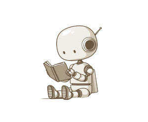 Cute Reading Robot Vinyl Car Decal Sticker – Waterproof & UV-Resistant Cute Reading Robot Vinyl Car Decal Sticker – Waterproof & UV-Resistant