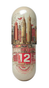 Art Deco Capsule Vinyl Car Decal Sticker – Waterproof & UV-Resistant 