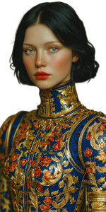 Armored Beauty V2 Vinyl Car Decal Sticker – Waterproof & UV-Resistant 