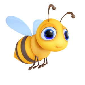 Cute Honey Bee Vinyl Car Decal Sticker – Waterproof & UV-Resistant 