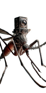 Mosquito Cameraman Vinyl Car Decal Sticker – Waterproof & UV-Resistant 