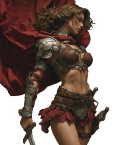 Fantasy Warrior Woman V37 Vinyl Car Decal Sticker – Waterproof & UV-Resistant 