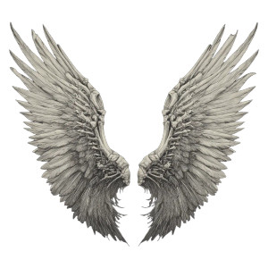 Skeleton Wings Drawing Vinyl Car Decal Sticker – Waterproof & UV-Resistant 