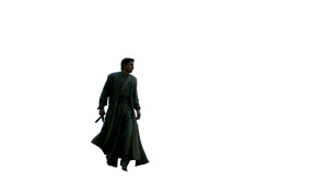 Mysterious Robed Wanderer Vinyl Car Decal Sticker – Waterproof & UV-Resistant 