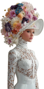 Floral Crown Portrait V2 Vinyl Car Decal Sticker – Waterproof & UV-Resistant 