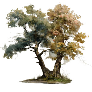 Entwined Trees Vinyl Car Decal Sticker – Waterproof & UV-Resistant 