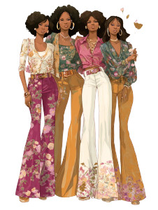 1970S Fashion Illustration Vinyl Car Decal Sticker – Waterproof & UV-Resistant 1970S Fashion Illustration Vinyl Car Decal Sticker – Waterproof & UV-Resistant