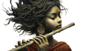 Flute Player V3 Vinyl Car Decal Sticker – Waterproof & UV-Resistant 
