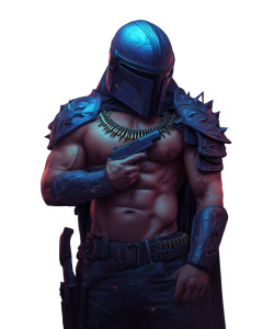 Armored Sci-Fi Character Vinyl Car Decal Sticker – Waterproof & UV-Resistant 