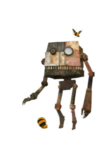 Futuristic Robot Bee V3 Vinyl Car Decal Sticker – Waterproof & UV-Resistant 