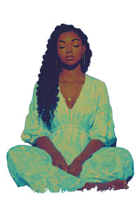 Meditating In Jungle Vinyl Car Decal Sticker – Waterproof & UV-Resistant 