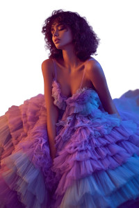 Ombre Dress Woman V2 Vinyl Car Decal Sticker – Waterproof & UV-Resistant 