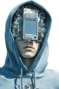Cyborg Tech Hoodie Vinyl Car Decal Sticker – Waterproof & UV-Resistant 