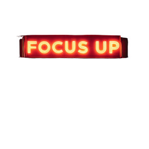 Neon Focus Sign Vinyl Car Decal Sticker – Waterproof & UV-Resistant 