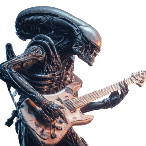 Giger Alien Guitarist Vinyl Car Decal Sticker – Waterproof & UV-Resistant 