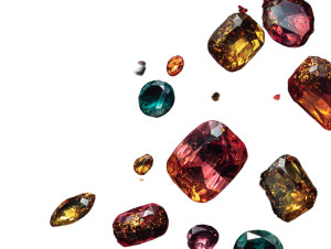 Colorful Gemstones Vinyl Car Decal Sticker – Waterproof & UV-Resistant 