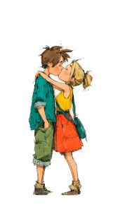 Romantic Cartoon Couple Vinyl Car Decal Sticker – Waterproof & UV-Resistant 