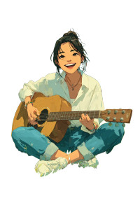 Joyful Guitarist Vinyl Car Decal Sticker – Waterproof & UV-Resistant Joyful Guitarist Vinyl Car Decal Sticker – Waterproof & UV-Resistant