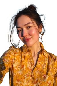 Kazakh Girl Selfie Vinyl Car Decal Sticker – Waterproof & UV-Resistant 