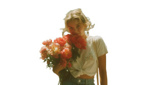 Woman With Peonies V3 Vinyl Car Decal Sticker – Waterproof & UV-Resistant 