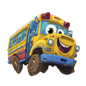 Cheerful Cargo Bus Vinyl Car Decal Sticker – Waterproof & UV-Resistant Cheerful Cargo Bus Vinyl Car Decal Sticker – Waterproof & UV-Resistant