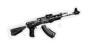 Cartoon Weapon Icon Vinyl Car Decal Sticker – Waterproof & UV-Resistant 