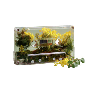 Mossy Floral Cassette Vinyl Car Decal Sticker – Waterproof & UV-Resistant 