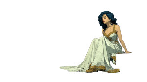 Solitary Woman Theater Vinyl Car Decal Sticker – Waterproof & UV-Resistant 