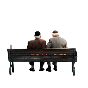 Old Men Bench Vinyl Car Decal Sticker – Waterproof & UV-Resistant 