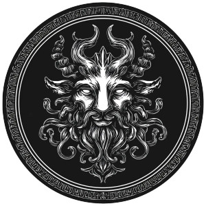 Heraldic Faun Emblem Vinyl Car Decal Sticker – Waterproof & UV-Resistant 
