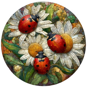 Ladybugs And Daisies Vinyl Car Decal Sticker – Waterproof & UV-Resistant Ladybugs And Daisies Vinyl Car Decal Sticker – Waterproof & UV-Resistant