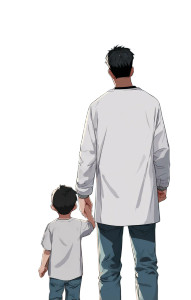 Anime Father And Son Vinyl Car Decal Sticker – Waterproof & UV-Resistant 