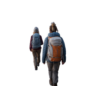 Hikers At Sunrise V2 Vinyl Car Decal Sticker – Waterproof & UV-Resistant 