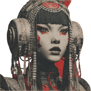 Cyberpunk Girl Portrait V5 Vinyl Car Decal Sticker – Waterproof & UV-Resistant 