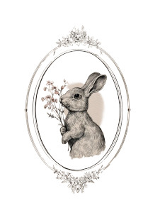 Vintage Rabbit Logo Vinyl Car Decal Sticker – Waterproof & UV-Resistant 