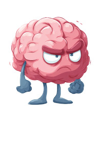 Grumpy Cartoon Brain Vinyl Car Decal Sticker – Waterproof & UV-Resistant Grumpy Cartoon Brain Vinyl Car Decal Sticker – Waterproof & UV-Resistant