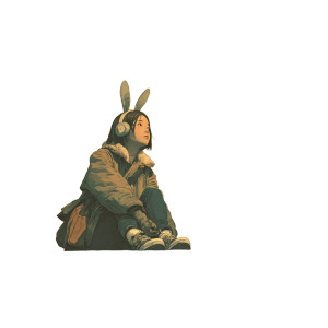 Melancholic Bunny Woman V2 Vinyl Car Decal Sticker – Waterproof & UV-Resistant Melancholic Bunny Woman V2 Vinyl Car Decal Sticker – Waterproof & UV-Resistant