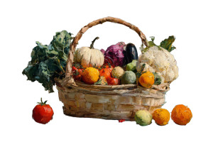 Fruits Basket Art Vinyl Car Decal Sticker – Waterproof & UV-Resistant 