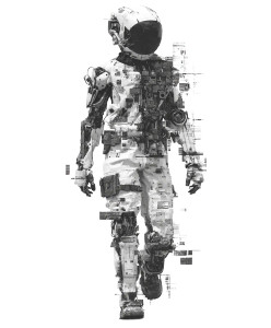 Cybernetic Astronaut V2 Vinyl Car Decal Sticker – Waterproof & UV-Resistant 