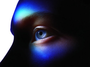 Blue Neon Eye Vinyl Car Decal Sticker – Waterproof & UV-Resistant 
