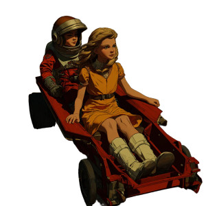 Kids In Wagon Vinyl Car Decal Sticker – Waterproof & UV-Resistant 