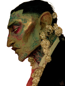 Aztec Vampire Portrait Vinyl Car Decal Sticker – Waterproof & UV-Resistant Aztec Vampire Portrait Vinyl Car Decal Sticker – Waterproof & UV-Resistant
