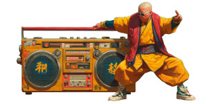 Shaolin Boombox Vinyl Car Decal Sticker – Waterproof & UV-Resistant 