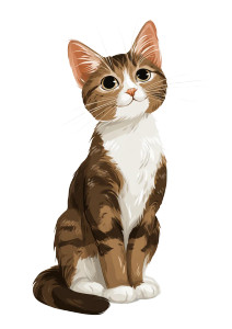 Cute Cat V39 Vinyl Car Decal Sticker – Waterproof & UV-Resistant 