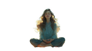 Mystical Meditating Woman Vinyl Car Decal Sticker – Waterproof & UV-Resistant 