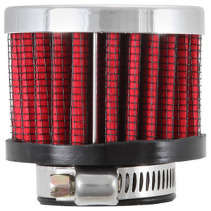Ultimate Performance Chrome Crankcase Breather Filter | K&N | 1" Flange | Metal Top & Rubber Base
