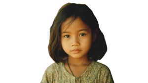 Cambodian Girl Portrait Vinyl Car Decal Sticker – Waterproof & UV-Resistant 