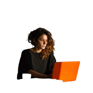 Young Professional Working V2 Vinyl Car Decal Sticker – Waterproof & UV-Resistant 