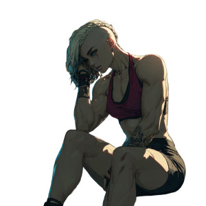 Sad Warrior Vinyl Car Decal Sticker – Waterproof & UV-Resistant 