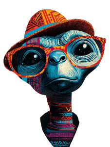 E.T. Dogon Art Vinyl Car Decal Sticker – Waterproof & UV-Resistant 